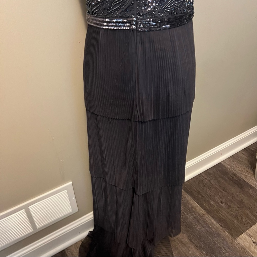 Adrianna Pappell long beaded dress pleated bottom so flattering mother of bride - Picture 5 of 11